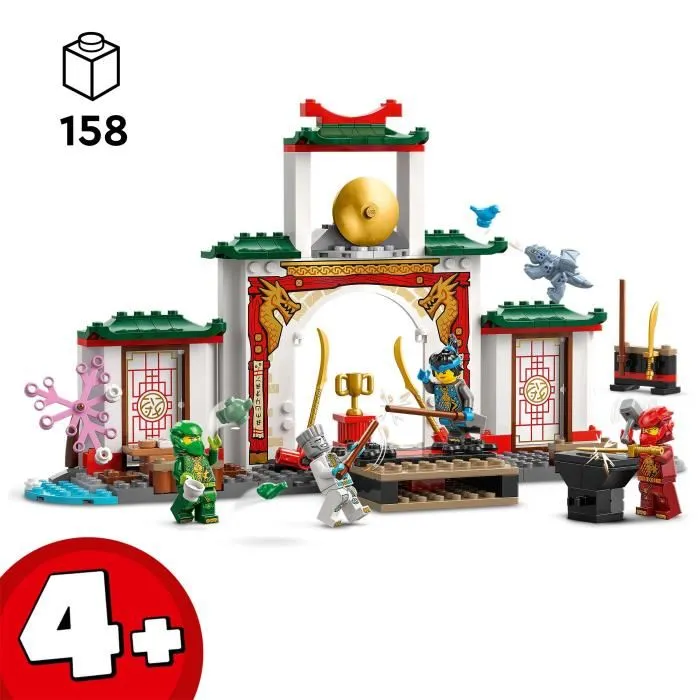 LEGO NINJAGO 71831 Le Temple de Spinjitzu des Ninjas, Jeu de Construction avec 4 Minifigurines et Dragon, Jouet Enfant dès 4 Ans