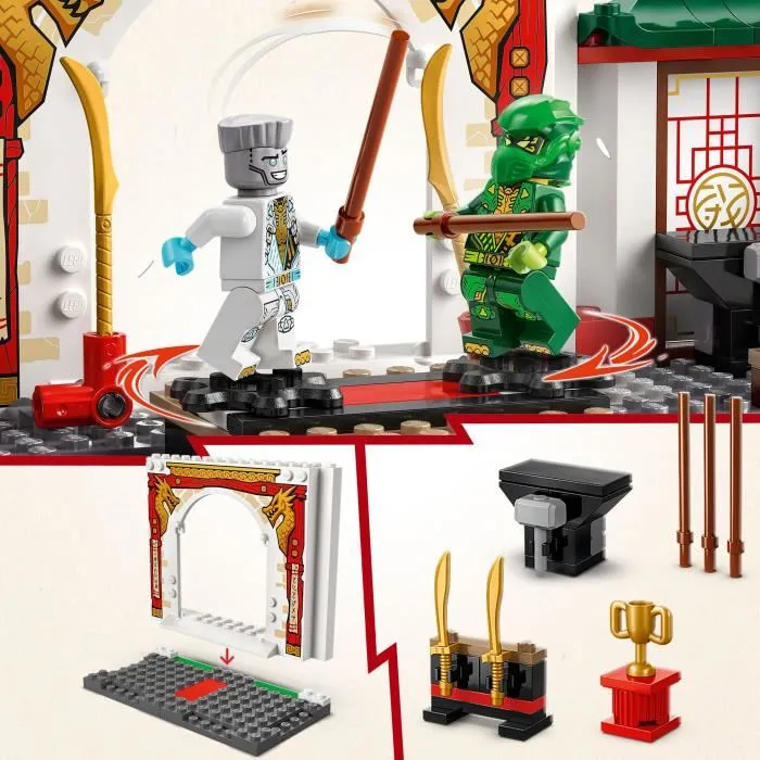 LEGO NINJAGO 71831 Le Temple de Spinjitzu des Ninjas, Jeu de Construction avec 4 Minifigurines et Dragon, Jouet Enfant dès 4 Ans