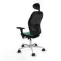 Piqueras y Crespo Chaise de Bureau Jorquera 3D086N1 Vert émeraude
