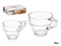 Vivalto Tasse à Café au Lait 200 ml Verre Transparent 11x7x8 cm (Set de 72)