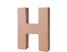 Innspiro Lettre H en papier mâché, 10 cm