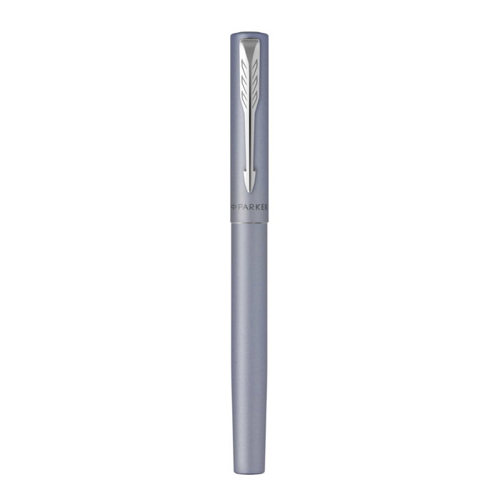 Parker Vector XL Stylo Plume Métallique Argent et Bleu M