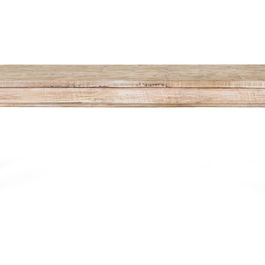 GINER Y COLOMER Table de Salle à Manger en Bois de Manguier Massif 240 cm, Style Rustique Vintage avec Plateau Patiné Blanc et Pieds Tournés