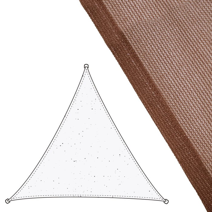 BigBuy Home Voile d'ombrage Vela sombreo Chocolat 3,5 x 3,5 m