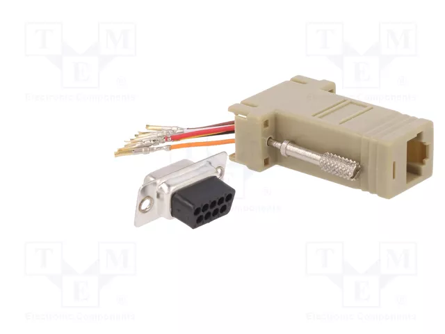 DIGITUS Adaptateur D-Sub 9pin socle vers RJ45 socle DIGITUS Adaptateur D-Sub 9pin socle vers RJ45 socle