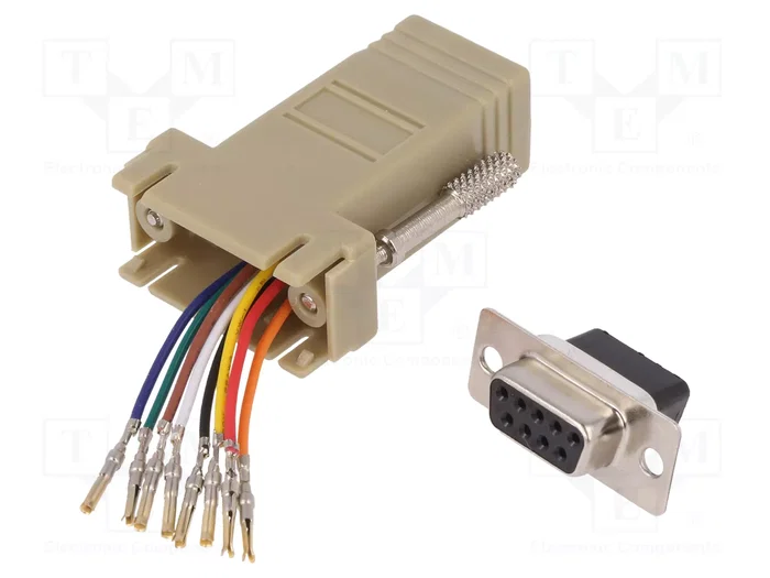 DIGITUS Adaptateur D-Sub 9pin socle vers RJ45 socle DIGITUS Adaptateur D-Sub 9pin socle vers RJ45 socle