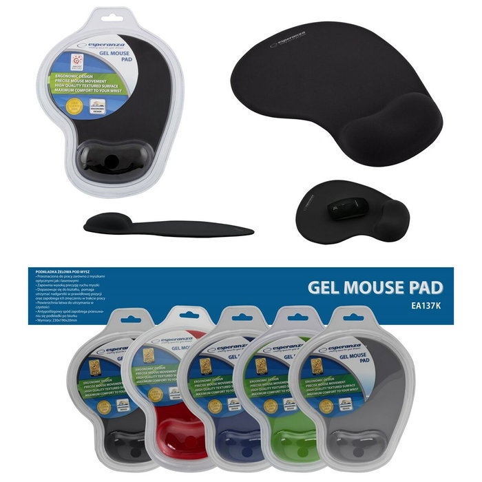 Tapis de Souris Esperanza EA137K Noir Tapis de Souris Esperanza EA137K Noir