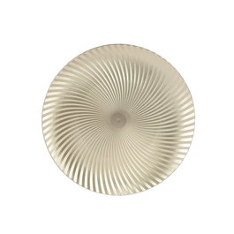 Decoris Assiette décorative en polypropylène champagne Ø 33 x 1,5 cm