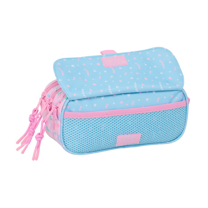 Trousse Fourre-Tout Triple BlackFit8 Smile Rose Bleu clair 21,5 x 10 x 8 cm Trousse Fourre-Tout Triple BlackFit8 Smile Rose Bleu clair 21,5 x 10 x 8 cm