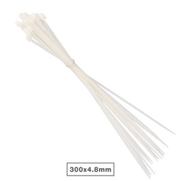 Hantums Sac de 25 colliers de serrage 300x4,8mm en nylon naturel