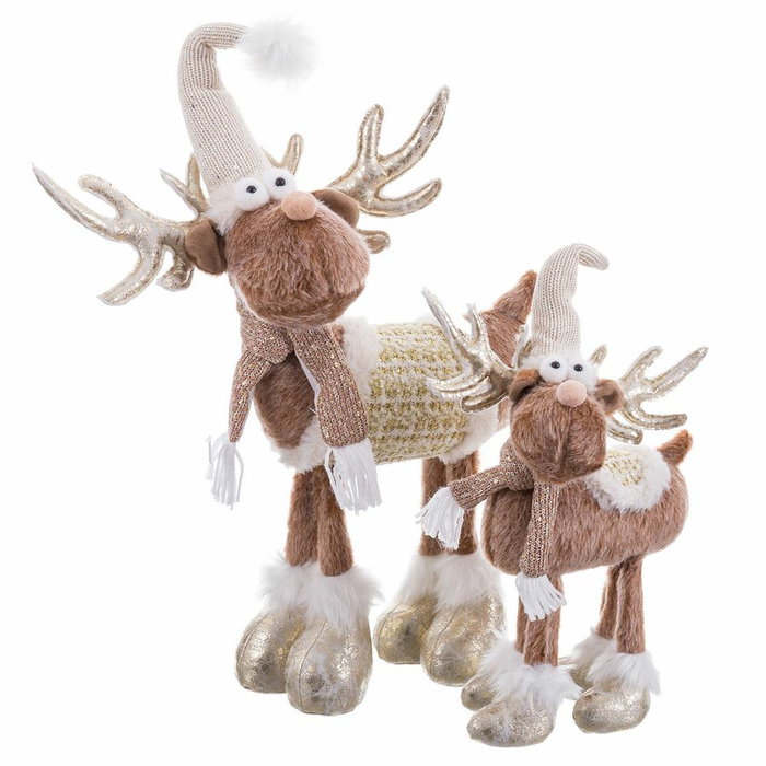 BigBuy Home Figurine Décorative Naturel Cerf 22 x 20 x 40 cm
