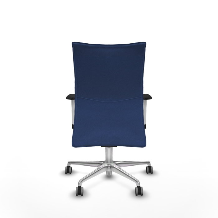 Piqueras Y Crespo Chaise Albacete Confidente Bleu Marine avec Mécanisme Synchrone et Base Aluminium