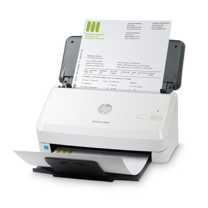 HP ScanJet Pro 3000 s4 - Scanner à alimentation automatique de documents (ADF 50 pages), recto verso, 40 ppm/80 ipm, jusqu'à 4000 pages/jour, USB HP ScanJet Pro 3000 s4 - Scanner à alimentation automatique de documents (ADF 50 pages), recto verso, 40 ppm/80 ipm, jusqu'à 4000 pages/jour, USB