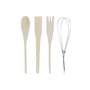 Pot pour ustensiles de cuisine DKD Home Decor Métal Dolomite Bois MDF 12 x 12 x 25 cm (2 Unités)
