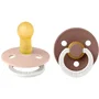 BIBS Sucette bébé Blush Woodchuck avec embout rond phosphorescent, pack de 2, Taille 2