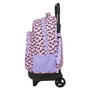 SAFTA Trolley Scolaire Extensible 45 cm Kuromi Hello Kitty - Compartiment Principal Grande Capacité, Poches Frontale et Latérale, Dos et Brethes Rembourrés