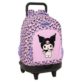 SAFTA Trolley Scolaire Extensible 45 cm Kuromi Hello Kitty - Compartiment Principal Grande Capacité, Poches Frontale et Latérale, Dos et Brethes Rembourrés