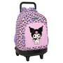 SAFTA Trolley Scolaire Extensible 45 cm Kuromi Hello Kitty - Compartiment Principal Grande Capacité, Poches Frontale et Latérale, Dos et Brethes Rembourrés