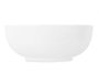 Vessia Saladier rond en porcelaine blanc 25 cm, capacité 2.5 L, compatible lave-vaisselle et micro-ondes (Set de 6)
