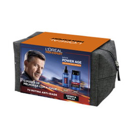 L'Oréal Paris Men Expert Power Age - Set 3 Pièces : Sérum Anti-Âge et Crème Hydratante avec Trousse de Toilette