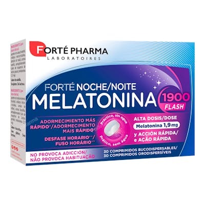 Forté Pharma Melatonine 1900 Flash 30 comprimés Forté Pharma Melatonine 1900 Flash 30 comprimés