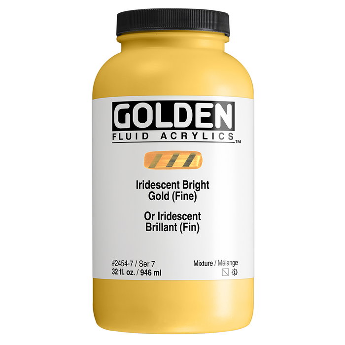 Golden Peinture acrylique Fluid Or brillant irisé Golden Peinture acrylique Fluid Or brillant irisé
