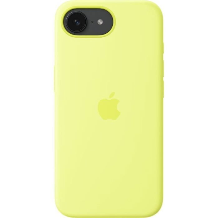 Apple iPhone 16e - Coque en silicone - Jaune Néon