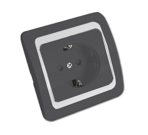 Finstockbase Prise avec terre anthracite 52040 Finstockbase Prise avec terre anthracite 52040