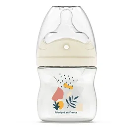 Dodie - Biberon anti-colique 150 ml avec tétine multi-perforée biomimétique - Débit 1 - Dès 0 mois - Rose