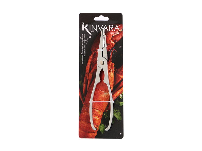 Kinvara Tenaille à crustacés métal zinc 18x4.5 cm compatible lave-vaisselle (Set de 12)
