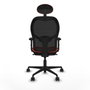 Piqueras y Crespo Chaise de Bureau avec Appui-tête Jorquera 2D036N1 Orange Foncé