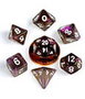 FanRoll Pack de 7 Mini Dés Sharp Mini Stardust Supervolcano Rouge