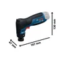 Bosch Professional Ponceuse vibrante 12V GSS 12V-32 - 32 mm, pour ponçage à sec et humide, travaux de carrosserie et réparation
