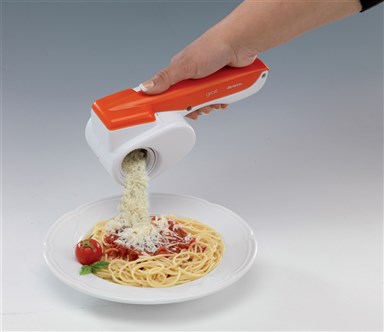 Ariete 440 Râpe Électrique Manuel Rechargeable avec Fonction Gratuite pour Agrumes (Orange), pour Fromage, Chocolat, Fruits Secs et Pain