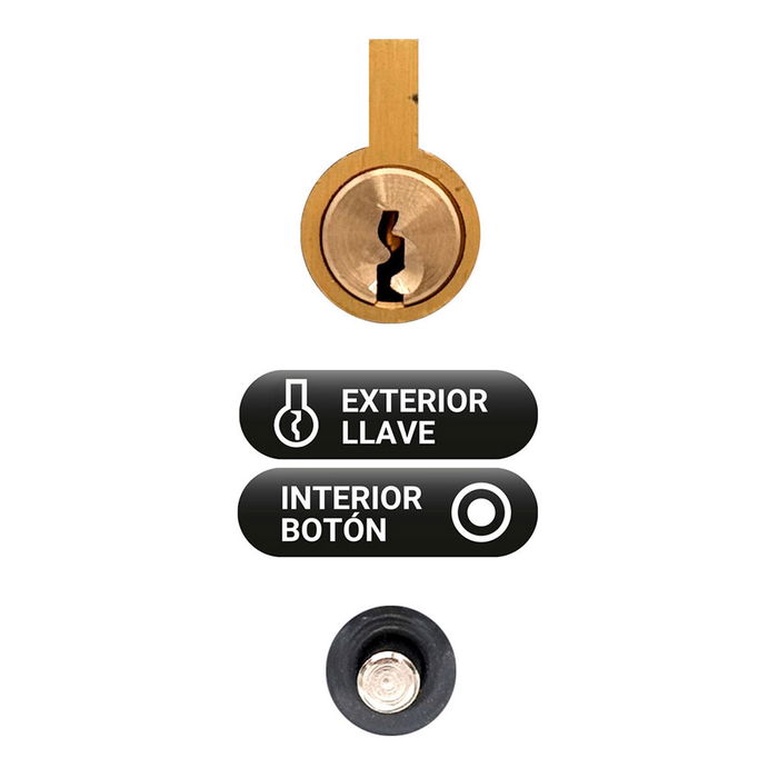 Serrure de sécurité Micel crr08 86b/50 Acier Gris 50 mm Recouvrir