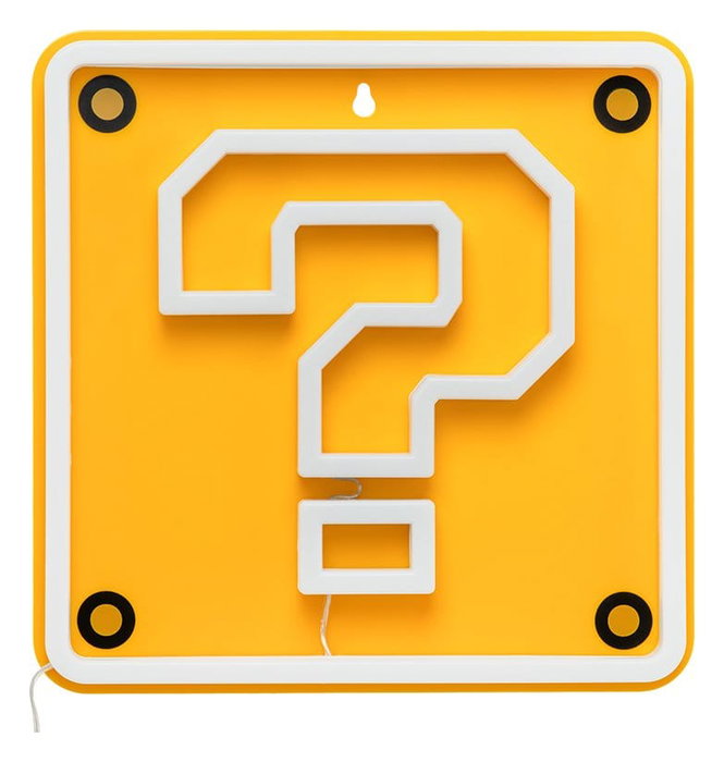 Paladone Products Lampe murale LED Neon Super Mario Question Block 24 x 24 cm Paladone Products Lampe murale LED Neon Super Mario Question Block 24 x 24 cm