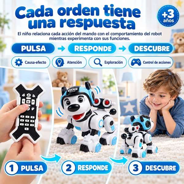 Crazon Robot Chien Télécommandé Éducatif Noir Crazon Robot Chien Télécommandé Éducatif Noir