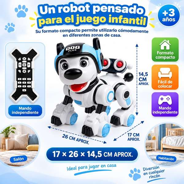 Crazon Robot Chien Télécommandé Éducatif Noir Crazon Robot Chien Télécommandé Éducatif Noir
