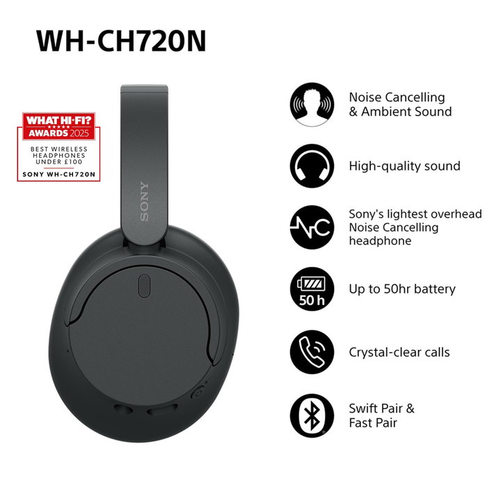 Sony WH-CH720N Casque sans fil Noir Sony WH-CH720N Casque sans fil Noir