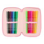 Pochette à crayons triple Lilo & Stitch Ice cream Rose 12,5 x 19,5 x 5,5 cm 37 Pièces