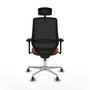 Chaise de Bureau avec Appui-tête Mardos traslack bali Piqueras y Crespo D086G2H Marron Noir