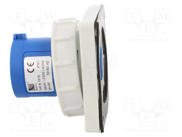 PAWBOL Connecteur d'alimentation AC mâle 16A 400V AC 6H
