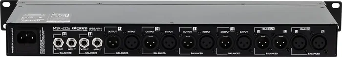 ALGAMAUDIO Mezclador/Splitter 6 canaux, montage rack 1U, XLR et TRS, noir