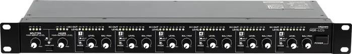 ALGAMAUDIO Mezclador/Splitter 6 canaux, montage rack 1U, XLR et TRS, noir