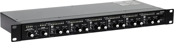 ALGAMAUDIO Mezclador/Splitter 6 canaux, montage rack 1U, XLR et TRS, noir