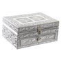 Boîte à bijoux Home ESPRIT Argenté Naturel Bois Aluminium 17,5 x 12,5 x 8,5 cm
