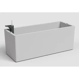 ARTEVASI Jardinière Rimini SWS 51 MA pour Intérieur et Extérieur en Plastique Résistant UV, Gris Clair - 51 x 21 x 20 cm