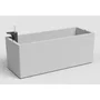 ARTEVASI Jardinière Rimini SWS 51 MA pour Intérieur et Extérieur en Plastique Résistant UV, Gris Clair - 51 x 21 x 20 cm