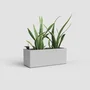 ARTEVASI Jardinière Rimini SWS 51 MA pour Intérieur et Extérieur en Plastique Résistant UV, Gris Clair - 51 x 21 x 20 cm