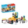 PLAYMOBIL 71751 Ouvriers avec Rouleau Compresseur et Signalisation, Action Heroes, La Construction, 43 Pièces, Dès 4 Ans